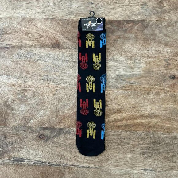 5/$20 NEW Adult Star Trek USS Enterprise Socks - Picture 1 of 3